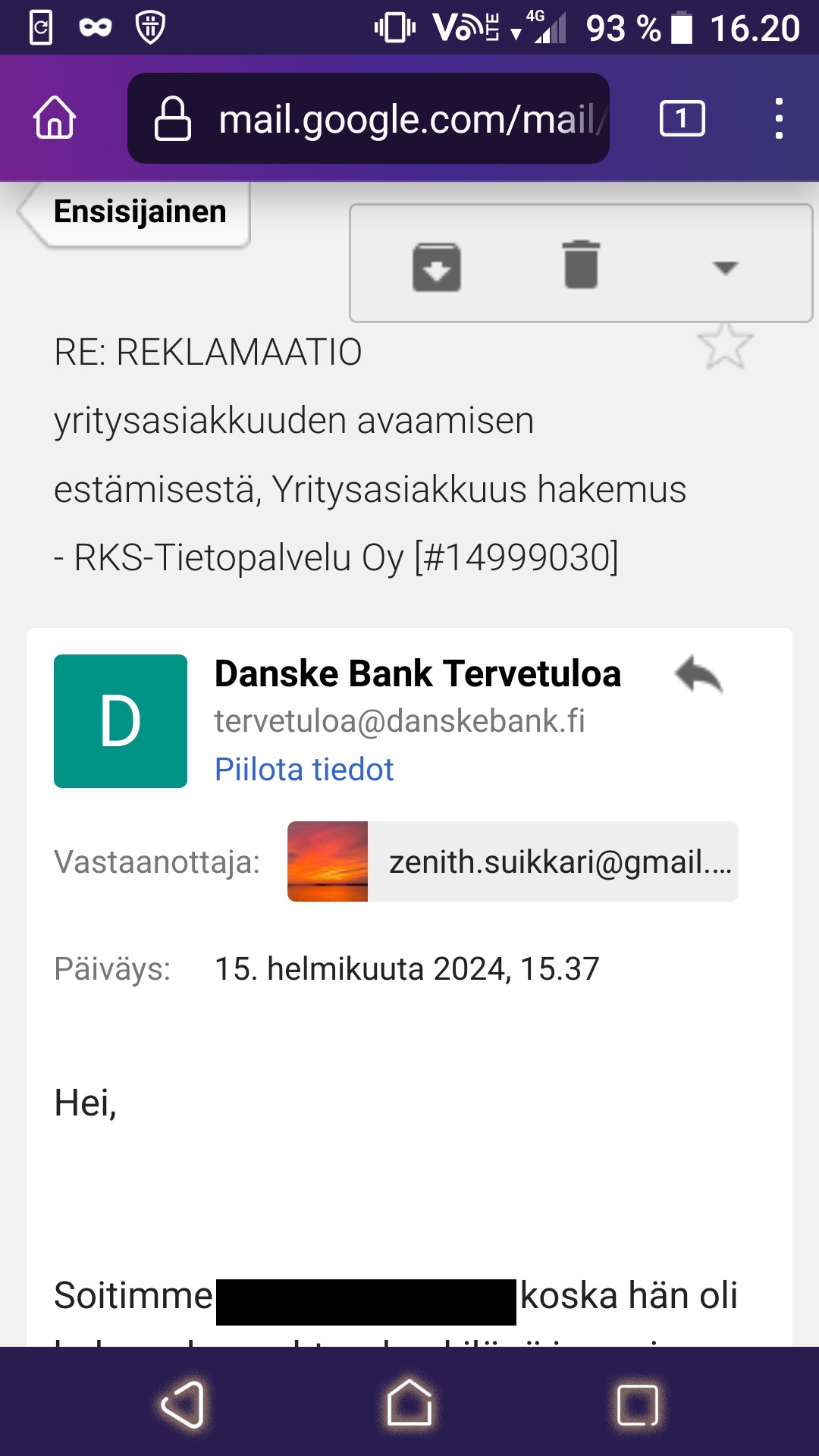 Pankin "pikku moka" viesti 2/4 